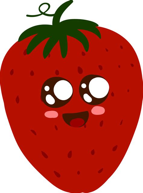 Cute Strawberry Illustration Vector On White Background 13573437