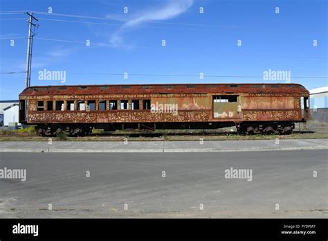 Old Rusty Railcar Carriage In Astoria Oregon Usa Stock Photo Alamy