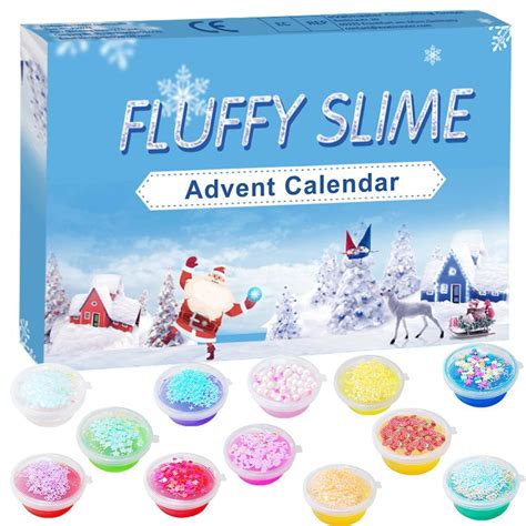 24 Days Slime Advent Calendar 2024 Diy Fluffy Slime Kit Countdown Ts