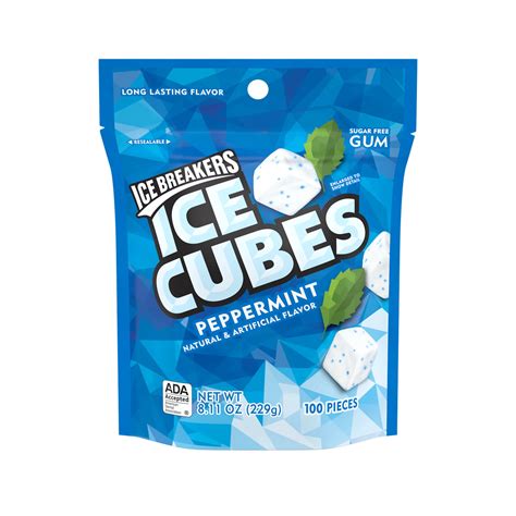 Ice Breakers Ice Cubes Peppermint Sugar Free Chewing Gum - Shop Gum ...