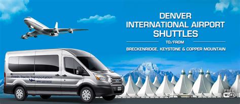 an advertisement for the denver international airport shuttles is shown ...