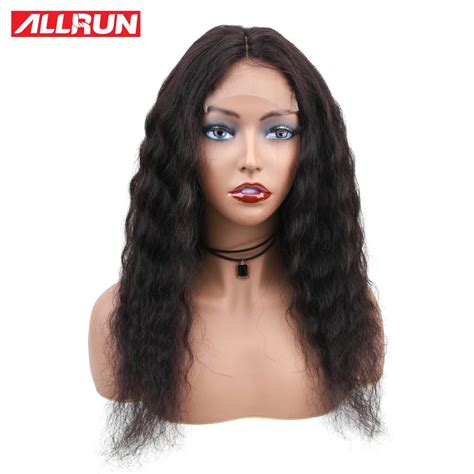 Allrun Remy Lace Front Human Hair Wigs Brazilian Loose Wave Human Hair