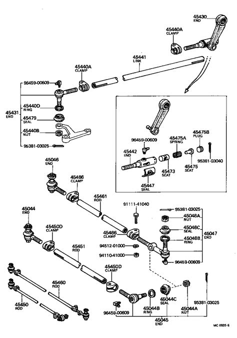 TOYOTA LAND CRUISER 40 50FJ40LV POWERTRAIN CHASSIS FRONT STEERING