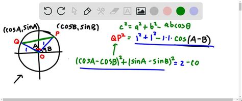 Apply the law of cosines to the triangle in the accompanying figure to ...