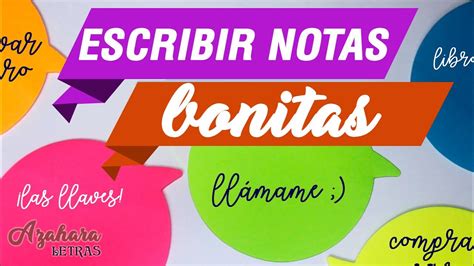 📑cómo Escribir Notas Bonitas Youtube