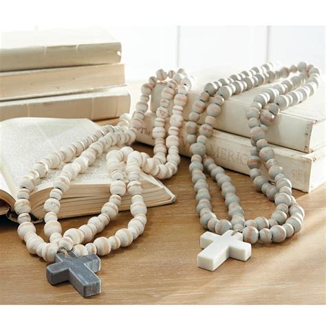 Cross Bead Decor - 2 Colors | Decorative beads, Wooden beads, Wood bead ...