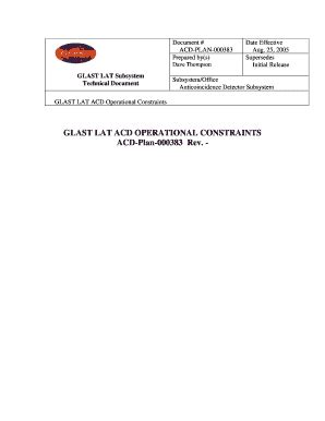 Fillable Online Slac Stanford Operational Constraints Doc Slac