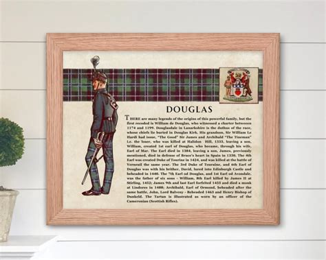 Clan Douglas Scottish Clan Wall Art Print Vintage Scottish History