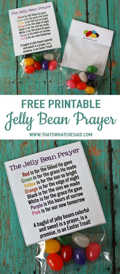 Jelly Bean Prayer Free Printable Jelly Beans Easter Activities Sunday School Crafts