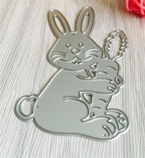 Stencil Cutting for Eggs Making Metal DIY Template Bunny Easter Dies Card Rabbit Home DIY ...