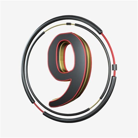 C4d Stereo PNG Picture C4d Cool Black Red Gold Stereo Number 9