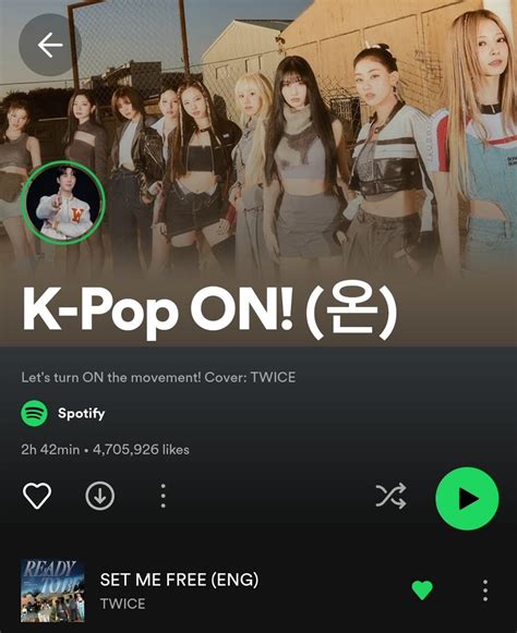 TWICE Spotify Charts on Twitter Q Spotify K Pop ON 온 1