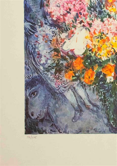 After Marc Chagall Bouquet And Lovers At 1stdibs