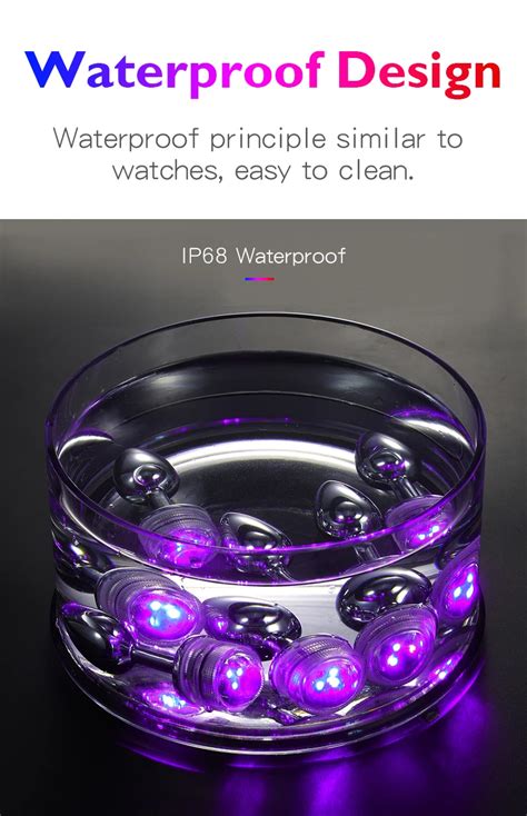 LED Colorful Light Metal Anal Plug Waterproof Masturbator