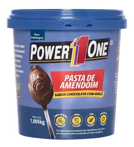 Pasta de Amendoim Chocolate Avelã Zero Lactose Power 1 One Pote 1