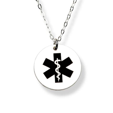 Medical Alert Necklace Custom Medical Id Etsy