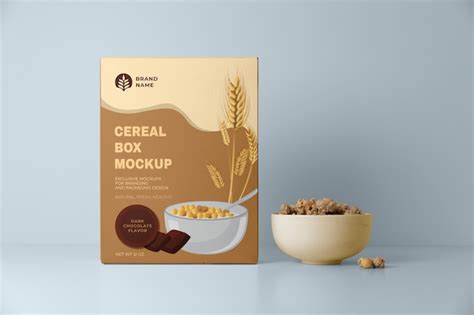 Free Psd Cereal Box Design Mockup