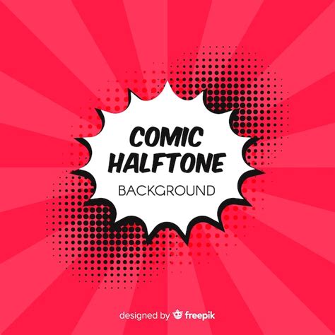 Premium Vector | Red comic halftone background