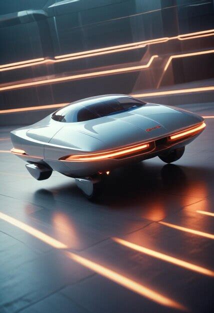 A Futuristic Car With The Word Quot Car Quot On The Side Premium Ai