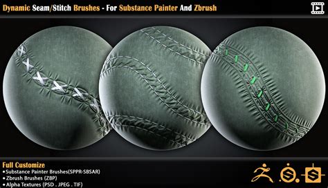 ArtStation - Dynamic Seam/Stitch Brushes - For Substance Painter And ...