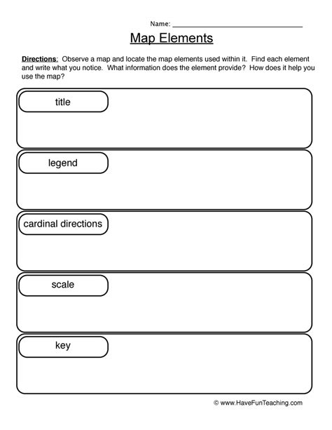 Find the Parts of a Map Worksheet - Have Fun Teaching - Worksheets Library