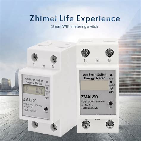 Tuya V Wifi Smart Metering Energy Meter Smart Life App Din Rail