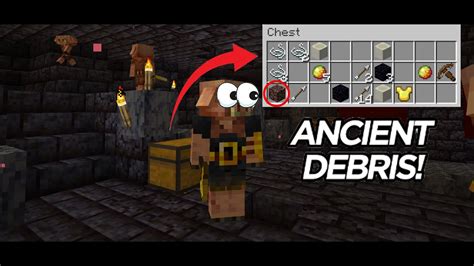 Finding Ancient Debris In A Bastion Chest Minecraft Survival Part