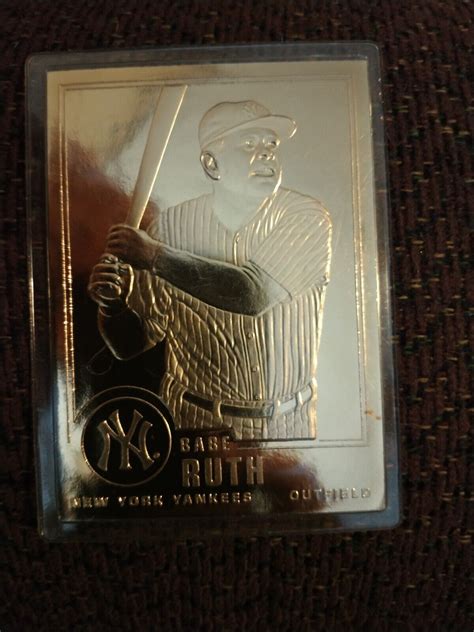 Babe Ruth 1996 Danbury Mint Sealed 22kt Gold Card New York Yankees