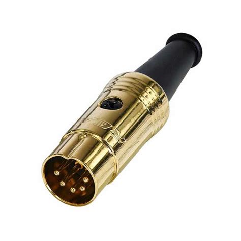 5 Pin NYS322AG Rean Gold Plated Midi DIN Connector