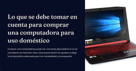 Copy Of Lo Que Se Debe Tomar En Cuenta Para Comprar Una Computadora