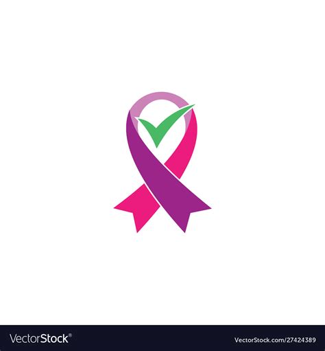 Cancer awareness design logo Royalty Free Vector Image