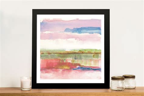 Influence Of Line And Colour Framed Art Blue Horizon Prints Australia