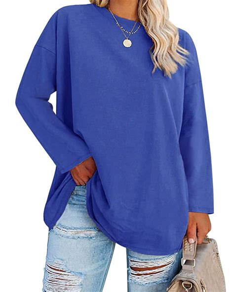 Sherrylily Women Plus Size Tops Long Sleeve Oversized Loose Casual