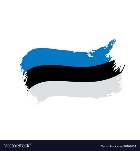 Estonia flag Royalty Free Vector Image - VectorStock