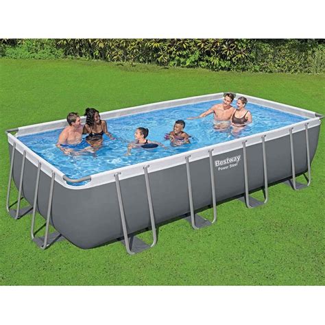 Conjunto de Piscina Desmontável Bestway Power Steel Retangular de 5