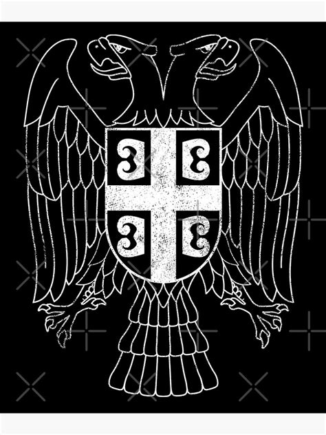 Serbian Eagle Coat Of Arms Poster For Sale By Mila1946 Redbubble