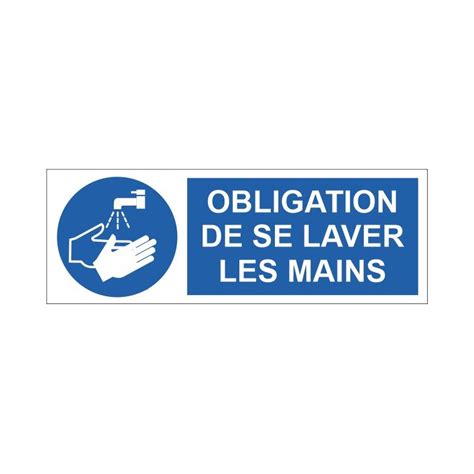 Panneau Symbole Obligation De Se Laver Les Mains Refd911 Sticker