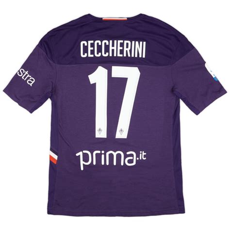 2019 20 Fiorentina Match Issue Home Shirt Ceccherini 17 As New L