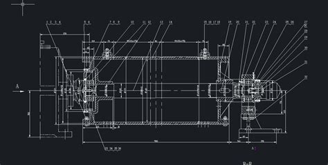 起重机小车卷筒组装配图及零件图纸autocad 2000模型图纸下载 懒石网