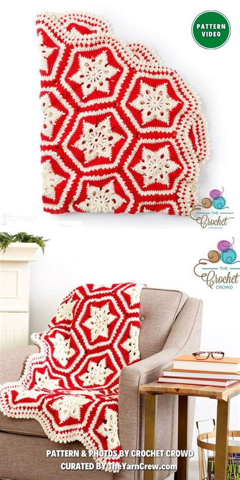 Crochet Snowflake Blanket Patterns For Christmas The Yarn Crew