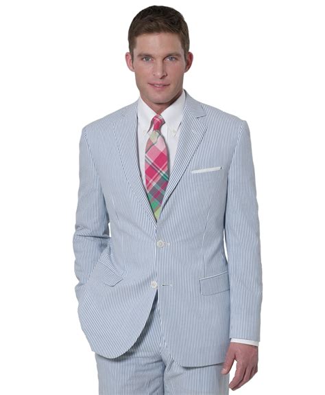 Lyst Brooks Brothers Seersucker Fitzgerald Fit Suit In Blue For Men