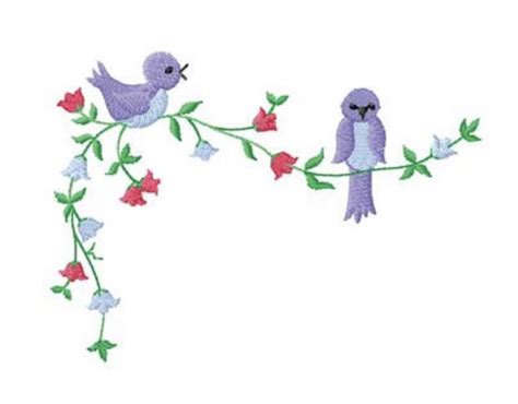 Birds On A Vine Embroidery Design | AnnTheGran.com in 2022 | Embroidery ...