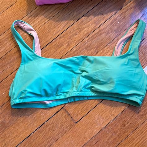 J Crew Swim Jcrew Green Bikini Top Poshmark