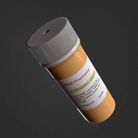 Pills Bottle 3D Asset CGTrader