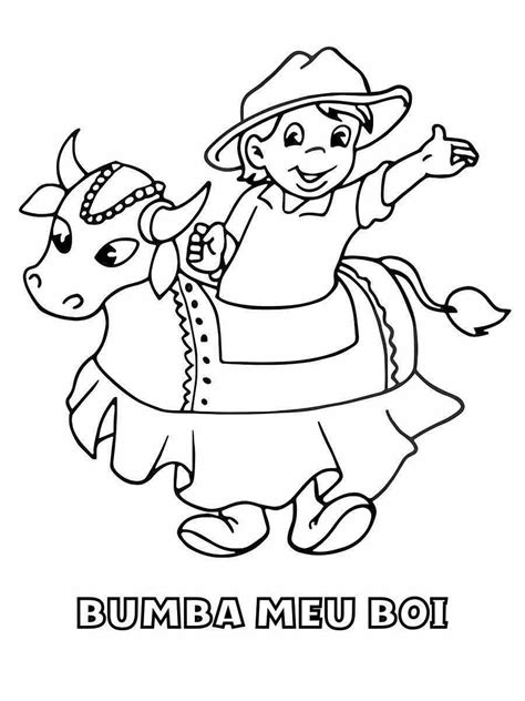 Desenho Bumba Meu Boi Para Imprimir - Desenhos de Bumba Meu Boi para Imprimir e Colorir