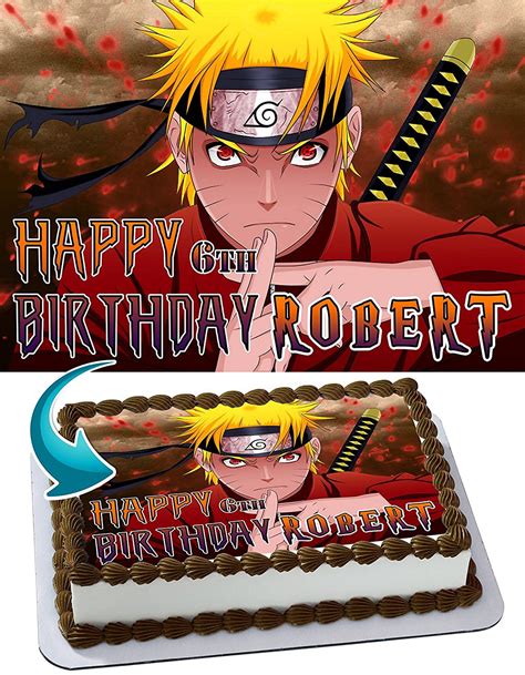 NARUTO Edible Cake Image Personalized Toppers Icing Sugar Paper A4 ...