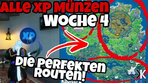 Fortnite Alle Xp M Nzen Woche Gold Blau Lila Gr N Perfekte