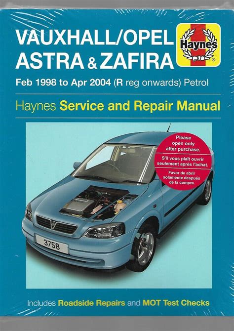 Haynes New Sealed Vauxhall Opel Astra Zafira Mpv Petrol Service