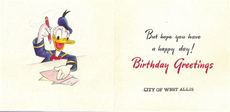 Donald Duck birthday card | Collectors Weekly