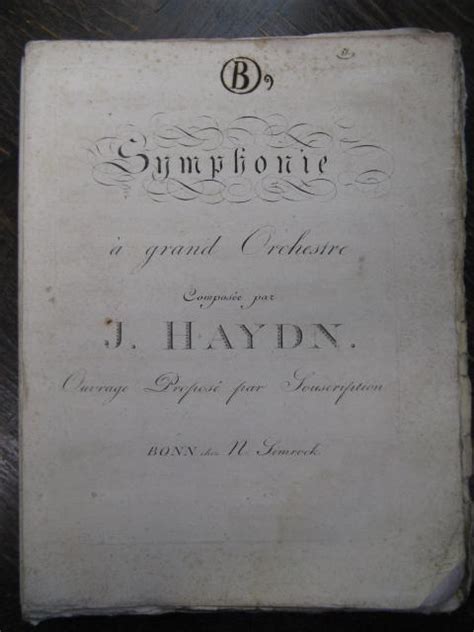 HAYDN Joseph Symphonie N 104 London Orchestre Ca1810 Par HAYDN Joseph